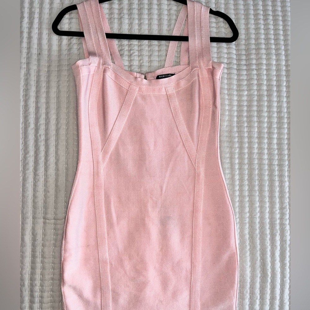 Marciano pink bandage dress